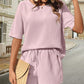 🔥Summer Hot Sale 50% OFF🔥Waffle-Knit Half Sleeve Top and Shorts Set