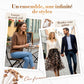 Women's Two-Piece Sweater & Leopard Flowy Skirt Set