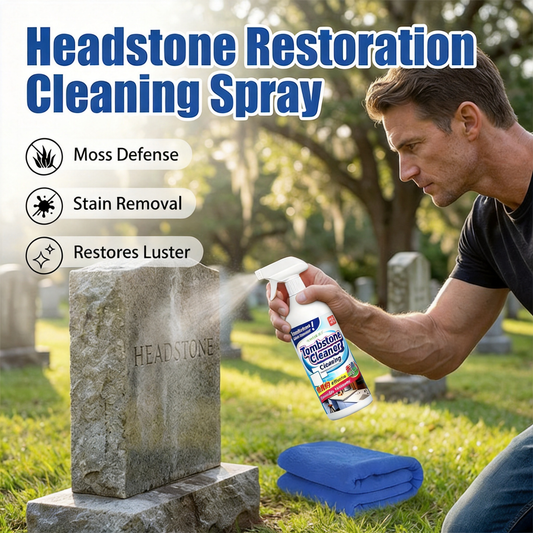 🔥Graveyard Moss Cleaner - Spray smacchiatore multifunzionale - Rimuove in modo professionale muschio e sporco dalle lapidi, detergente per pietra