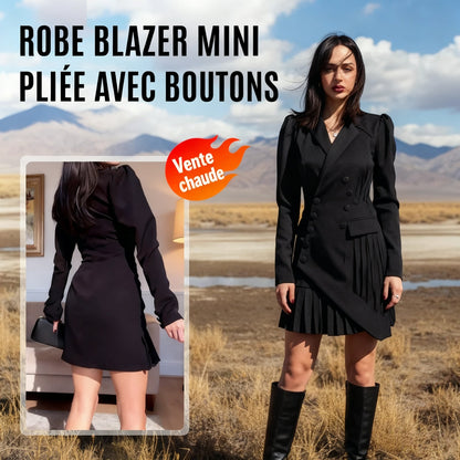🎉 Nuovo Arrivo 🎉 Abito Blazer Mini con Pieche e Bottoni