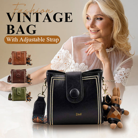 👜Vintage handbag with wide and adjustable shoulder strap