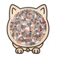 🎁Saldi natalizi 50% DI SCONTO🎅Puzzle in legno a forma di gatto in colori Morandi da 135 pezzi