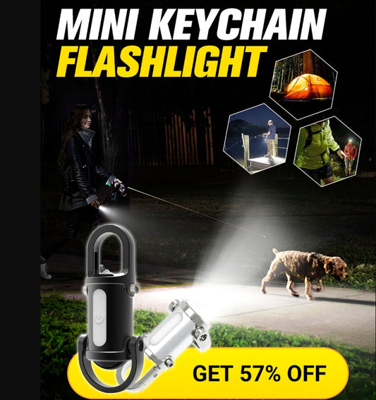 1200LM Super Bright Mini Keychain Flashlight Waterproof