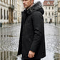 ✨Men's Windproof Hooded Thermal Mid-Length Parka Jacket