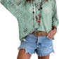 Womens Bohemian-Inspired Beige Crochet Top With V-Neck