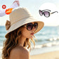 Cappello da donna con fiocco e tesa larga per proteggersi dal sole