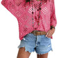 Womens Bohemian-Inspired Beige Crochet Top With V-Neck