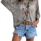Womens Bohemian-Inspired Beige Crochet Top With V-Neck