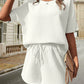 🔥Summer Hot Sale 50% OFF🔥Waffle-Knit Half Sleeve Top and Shorts Set