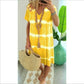 👗Tie-dye Striped Short-sleeved Loose T-shirt Dress