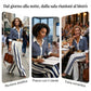 🟥SALDI ESTIVI🟥💞OLTRE 50.000 PEZZI VENDUTI!💥50% DI SCONTO! 🔥 Completo da donna 2 pezzi: camicia a righe e pantaloni a gamba larga