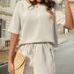 🔥Summer Hot Sale 50% OFF🔥Waffle-Knit Half Sleeve Top and Shorts Set