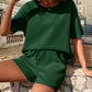 🔥Summer Hot Sale 50% OFF🔥Waffle-Knit Half Sleeve Top and Shorts Set