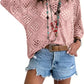 Womens Bohemian-Inspired Beige Crochet Top With V-Neck