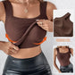 💐Canotte termiche da donna con scollo a U e reggiseno incorporato