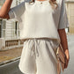 🔥Summer Hot Sale 50% OFF🔥Waffle-Knit Half Sleeve Top and Shorts Set