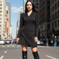🎉 Nuovo Arrivo 🎉 Abito Blazer Mini con Pieche e Bottoni