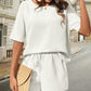 🔥Summer Hot Sale 50% OFF🔥Waffle-Knit Half Sleeve Top and Shorts Set