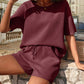 🔥Summer Hot Sale 50% OFF🔥Waffle-Knit Half Sleeve Top and Shorts Set