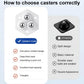 360° Rotating Three-ball Casters 4pcs/pack