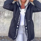Trendy damesjas met capuchon en trekkoord in de taille