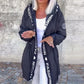 Trendy damesjas met capuchon en trekkoord in de taille