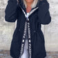 Trendy damesjas met capuchon en trekkoord in de taille