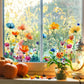 💐Adesivo per finestra con bouquet floreale colorato🖼️ (taglia personalizzabile)