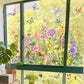 💐Adesivo per finestra con bouquet floreale colorato🖼️ (taglia personalizzabile)
