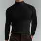 🔥 Maglietta Uomo con Collo Alto e Taglio Slim - Morbida ed Elasticizzata, Traspirante per Palestra o Casual, Stile Moderno e Confort Ottimale🏃‍♂️📦