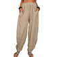 Pantaloni a Gamba Larga da Donna in Lino e Cotone