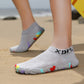🏖️ Scarpe da spiaggia con tomaia in mesh ad asciugatura rapida: leggere, antiscivolo e perfette per le spiagge sabbiose.