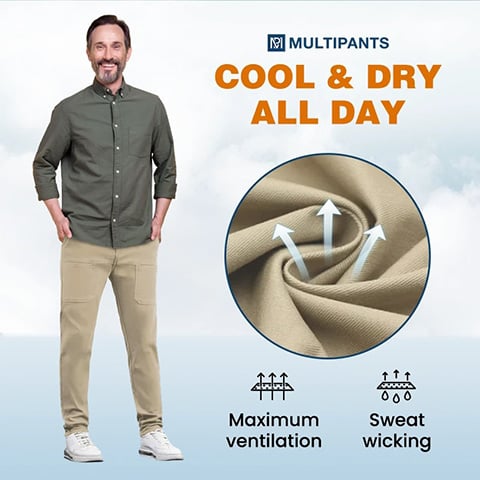 Pantaloni Multifunzionali– Pantaloni Cargo Elasticizzati con Multi-Tasca