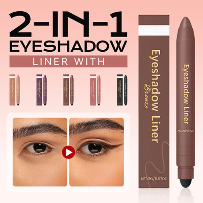 Matita Ombretto e Eyeliner 2-in-1 con Pennello per Sfumatura