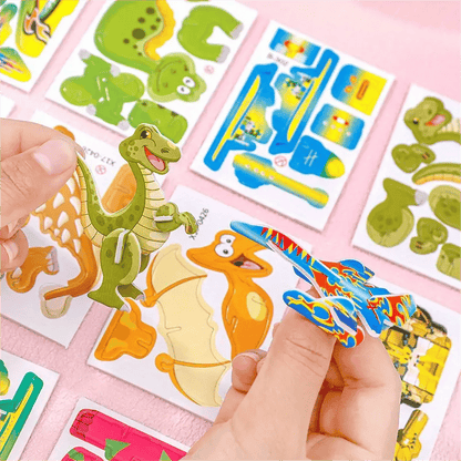 Puzzle 3D educativo con personaggi dei cartoni animati