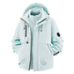 Unisex🏔️3-in-1 wind- en waterdichte outdoorjas -👍Geïsoleerde voering en afneembare capuchon!