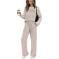 🔥 Women's Round-Neck Top and Drawstring Pants Set ✨