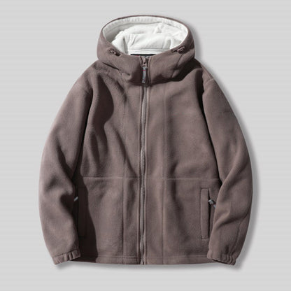 🎁[Beste cadeau voor hem] 🎉🎁heren met dubbele gezichten faux fleece warme capuchon jas