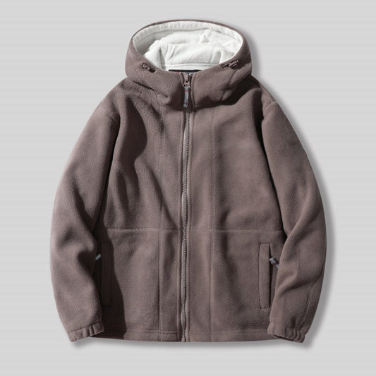 🎁[Beste cadeau voor hem] 🎉🎁heren met dubbele gezichten faux fleece warme capuchon jas
