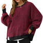 🔥Nieuwste modellen met 50% korting - Casual Crewneck Color-Blocked Sweatshirt met Zijsplit