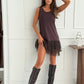 Set da donna: maglione con collo alto e miniabito