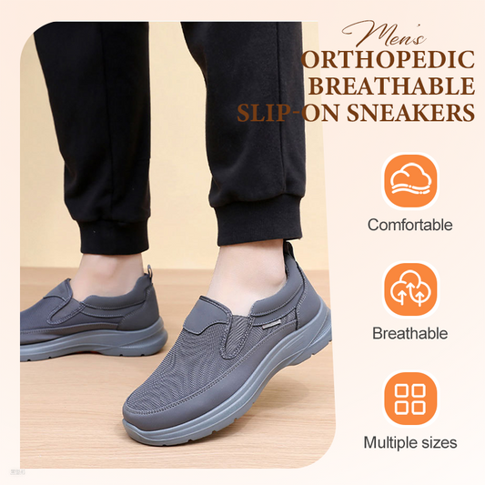 Sneakers Ortopediche Traspiranti Slip-On da Uomo - Supporto Plantare con Solette in Memory Foam per Comfort Quotidiano