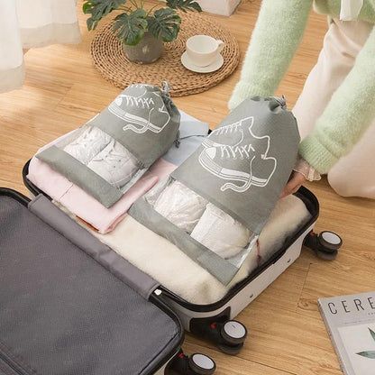 Sacchetti per scarpe da viaggio (confezione da 5 sacchetti - colori assortiti)
