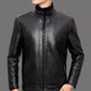 🧥 60% SCONTO ORA! 🔥 Giacca in Pelle Uomo con Fodera Peluche - Calda ed Elegante, Perfetta per l'Inverno ✨
