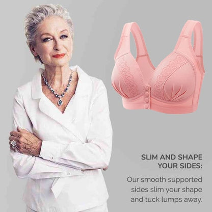 🎊Speciale di Natale: 50% di sconto 🎊Pulsante anteriore Reggiseno di cotone traspirante per la pelle