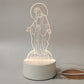 🎅 Il regalo di Natale perfetto – Fino al 50% di sconto 🙏 Inspirante lampada da notte a LED in acrilico con motivo religioso ✝️ Lampada da preghiera per vergini