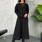 Completo da donna in maglia a 2 pezzi con abito midi senza maniche e top corto