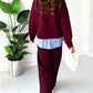 Completo Donna Due Pezzi Casual: Maglia a Maniche Lunghe e Pantaloni