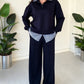 Completo Donna Due Pezzi Casual: Maglia a Maniche Lunghe e Pantaloni