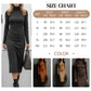 Abito bodycon a maniche lunghe con dolcevita elegante
